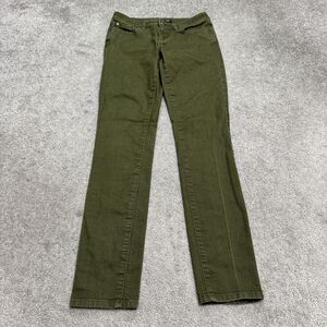 PrAna Kayla Skinny Denim Jeans Women 2/26 Regular Olive Green Kara Performance
